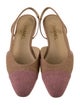 Chanel Interlocking CC Logo Wool Slingback Flats