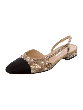 Chanel 2023 Interlocking CC Logo Slingback Flats