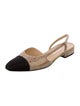 Chanel 2023 Interlocking CC Logo Slingback Flats