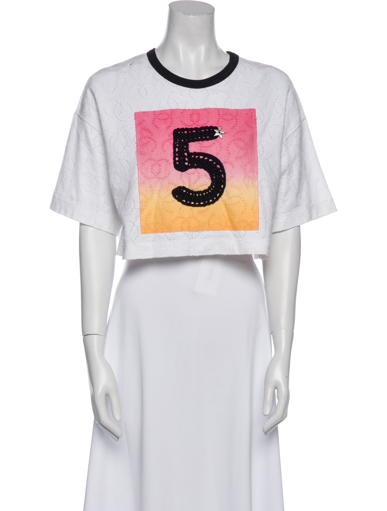 Chanel 2024 Graphic Print Crop Top