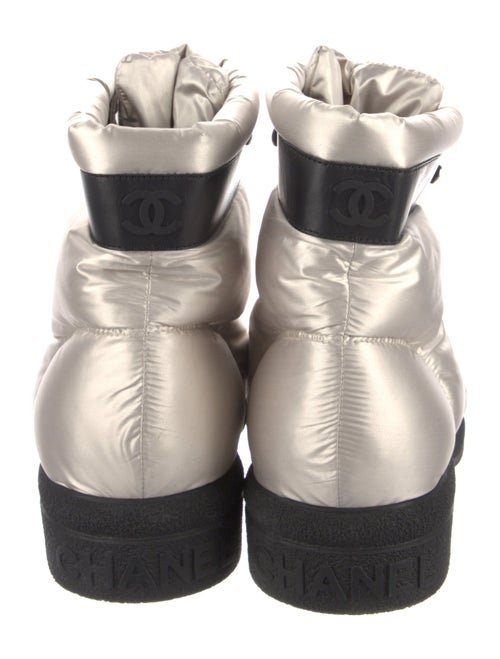 Chanel Interlocking CC Logo Nylon Combat Boots