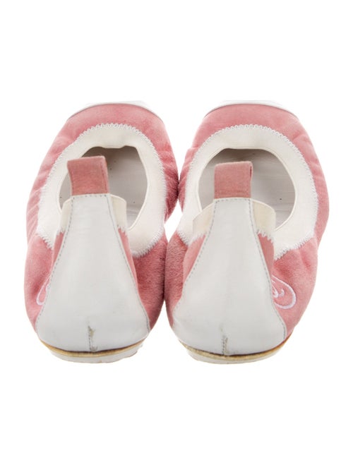 Chanel Interlocking CC Logo Suede Ballet Flats