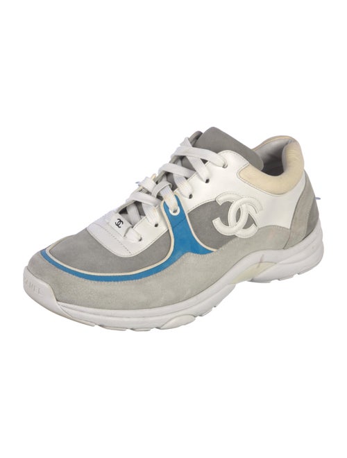 Chanel Interlocking CC Logo Suede Sneakers