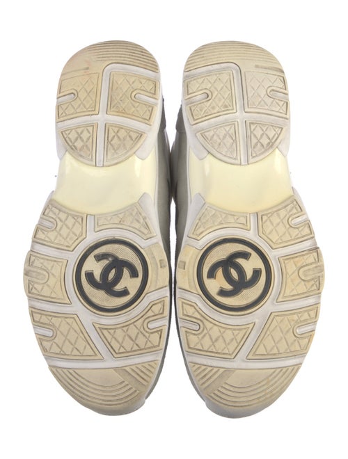 Chanel Interlocking CC Logo Suede Sneakers