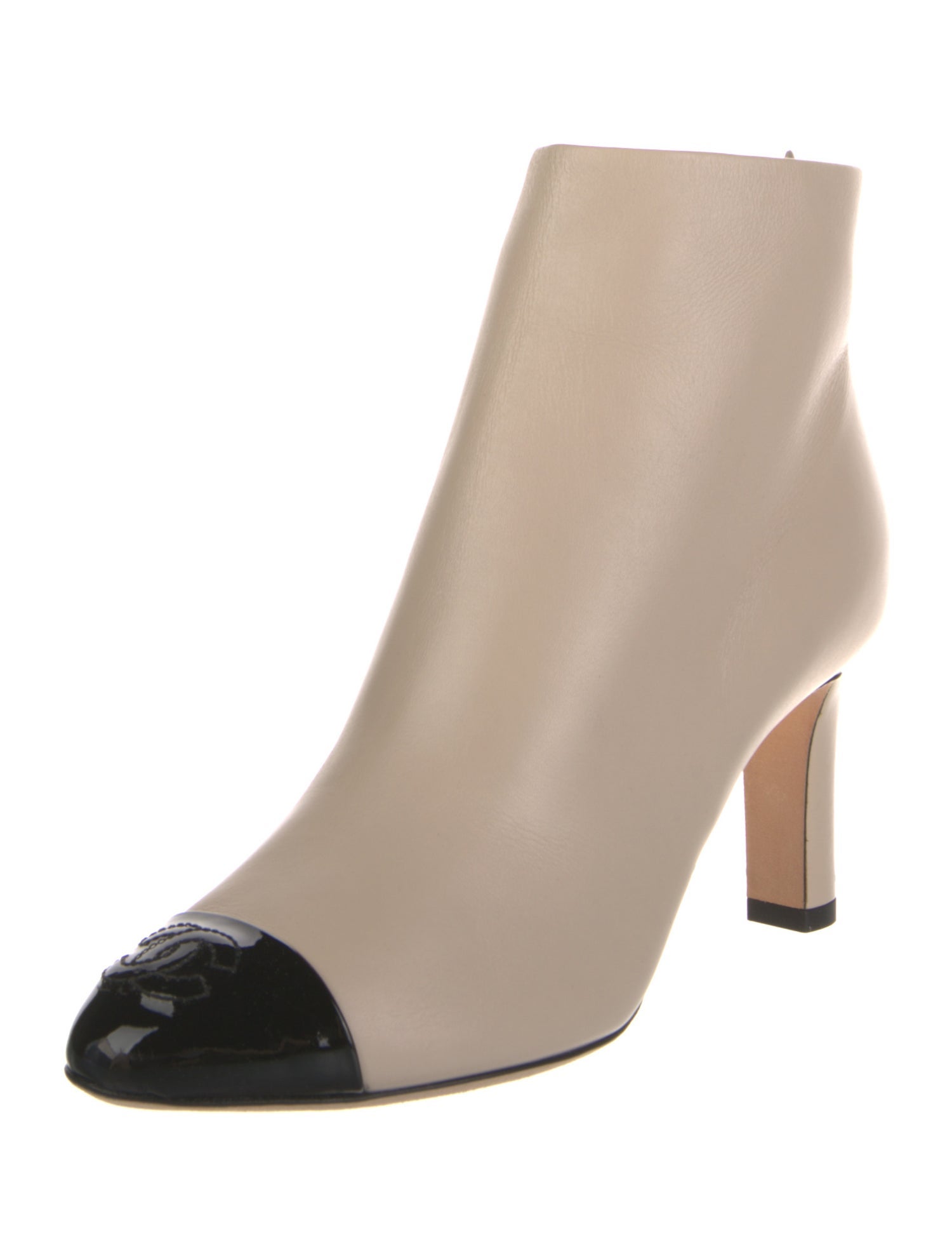 Chanel Interlocking CC Logo Leather Boots