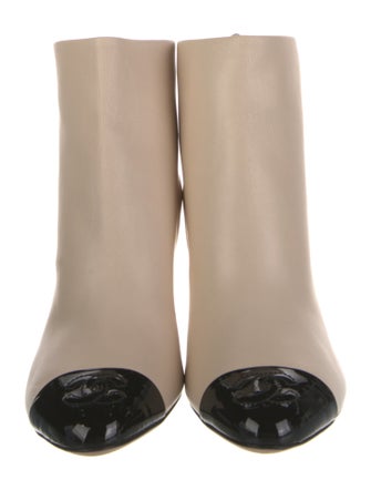 Chanel Interlocking CC Logo Leather Boots