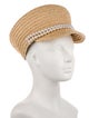 Chanel Faux Pearl Raffia Hat