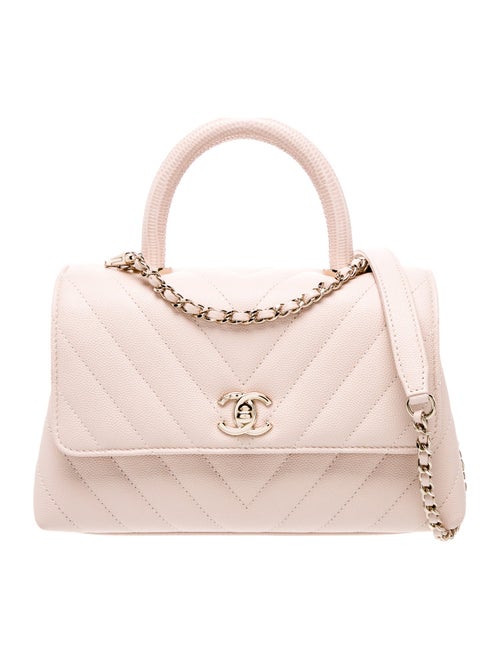 Chanel Mini Chevron Coco Handle Bag