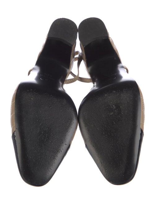 Chanel Interlocking CC Logo Leather Slingback Pumps