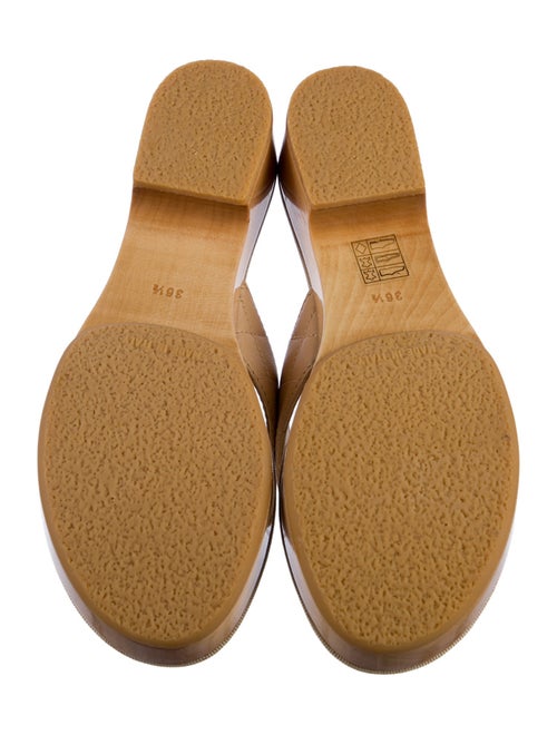 Chanel Interlocking CC Logo Leather Slides