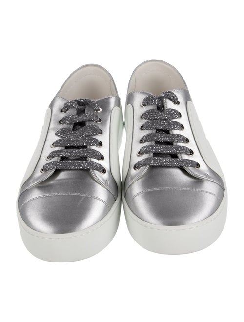 Chanel Interlocking CC Logo Leather Sneakers