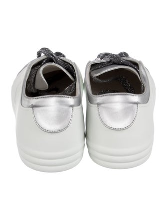 Chanel Interlocking CC Logo Leather Sneakers