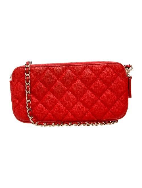 Chanel Double Zip Clutch w/ Chain