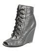 Chanel 2008 Interlocking CC Logo Lace-Up Boots