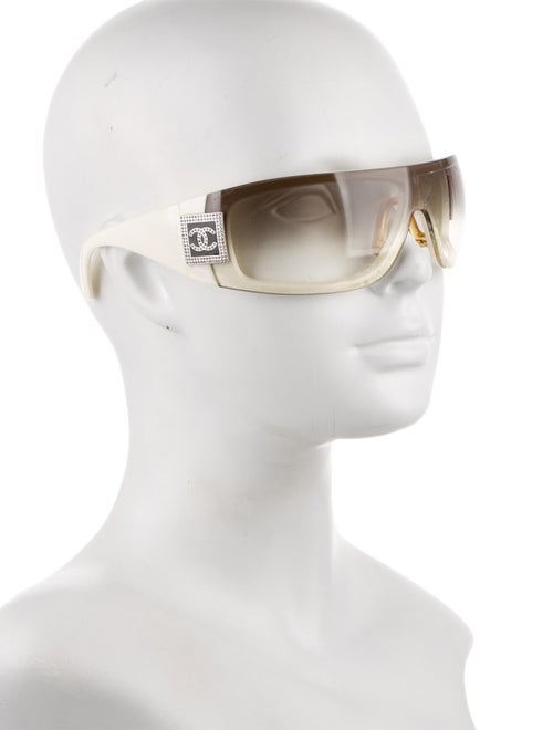 Chanel Interlocking CC Logo Shield Sunglasses