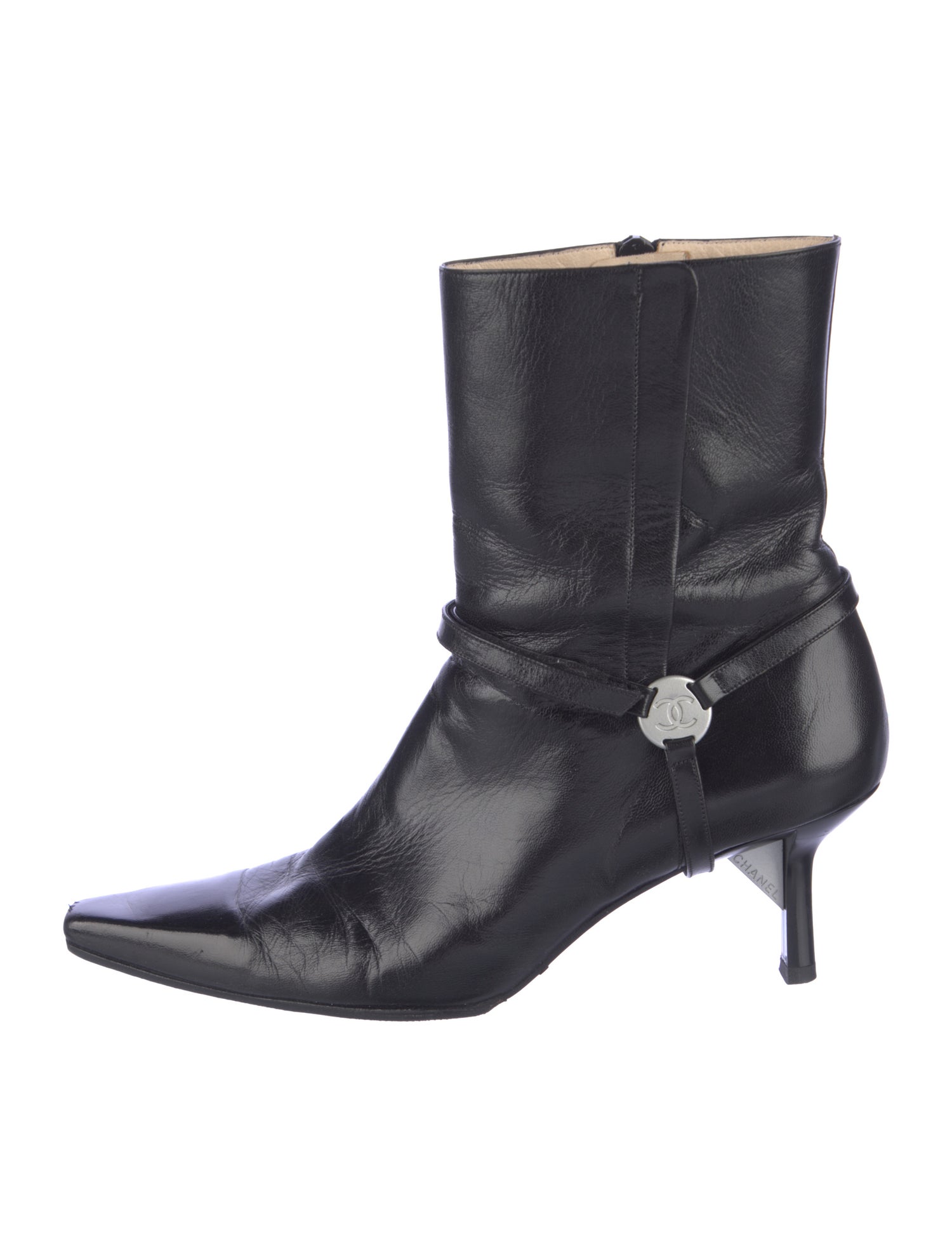 Chanel Vintage Interlocking CC Logo Boots