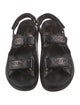 Chanel Interlocking CC Logo Leather Slingback Sandals