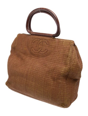 Chanel Raffia CC Handle Bag