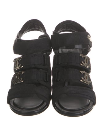 Chanel 2023 Interlocking CC Logo Sandals