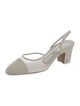 Chanel Interlocking CC Logo Suede Slingback Pumps