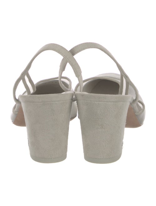 Chanel Interlocking CC Logo Suede Slingback Pumps