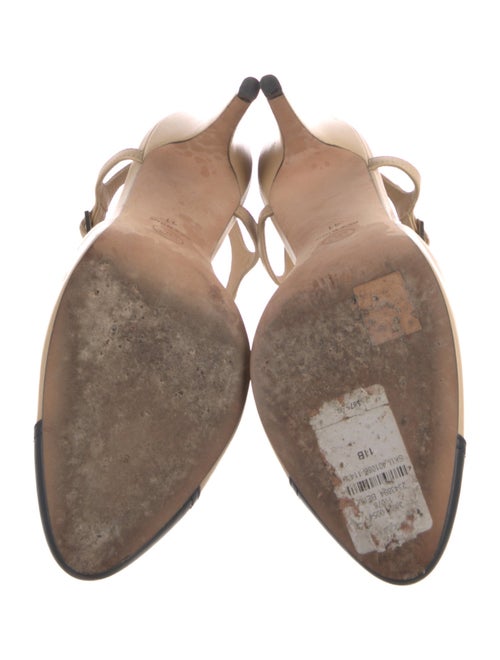 Chanel Interlocking CC Logo Leather Slingback Pumps