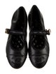 Chanel Interlocking CC Logo Leather Mary Jane Flats