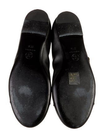 Chanel Interlocking CC Logo Leather Mary Jane Flats