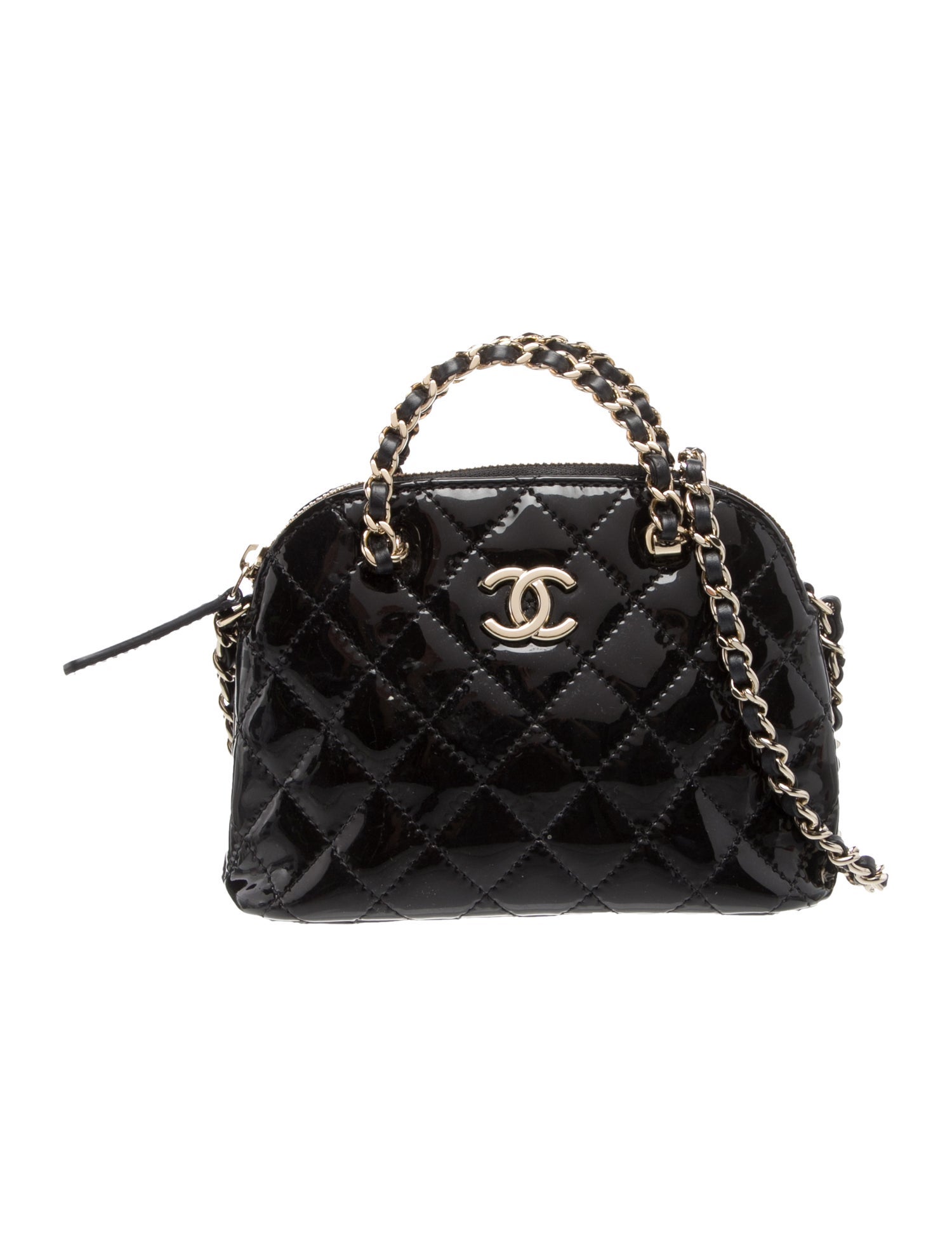 Chanel Mini Shiny Coco Clutch w/ Chain