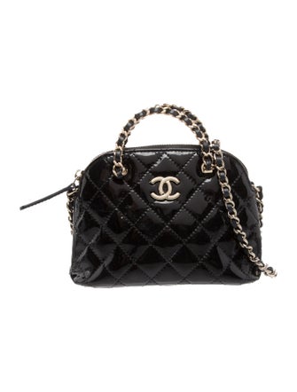 Chanel Mini Shiny Coco Clutch w/ Chain