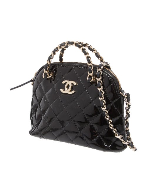 Chanel Mini Shiny Coco Clutch w/ Chain