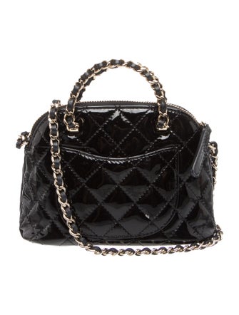Chanel Mini Shiny Coco Clutch w/ Chain