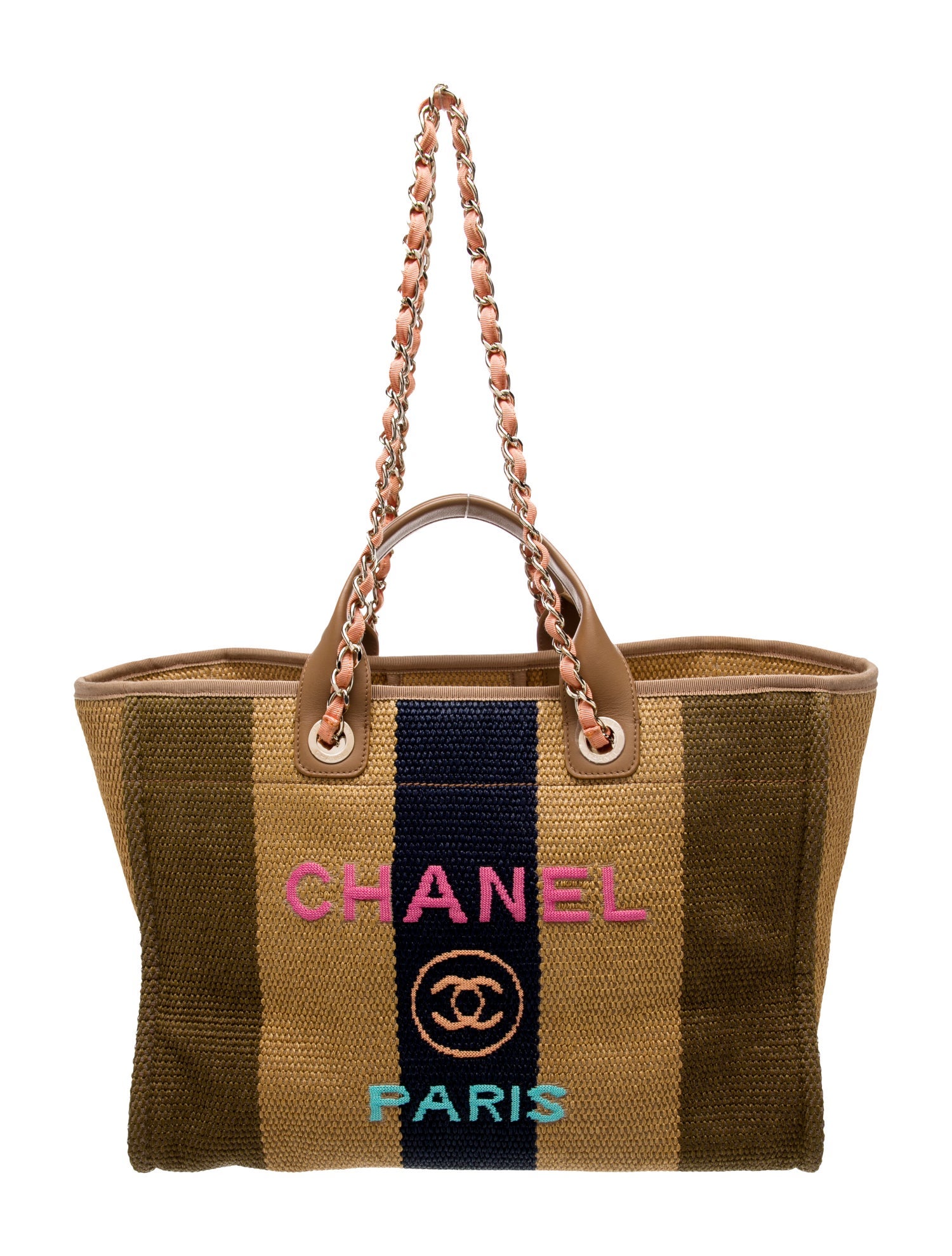 Chanel Medium Raffia Deauville Shopping Bag
