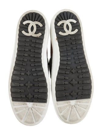 Chanel Interlocking CC Logo Tweed Sneakers