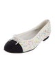 Chanel Interlocking CC Logo Tweed Ballet Flats