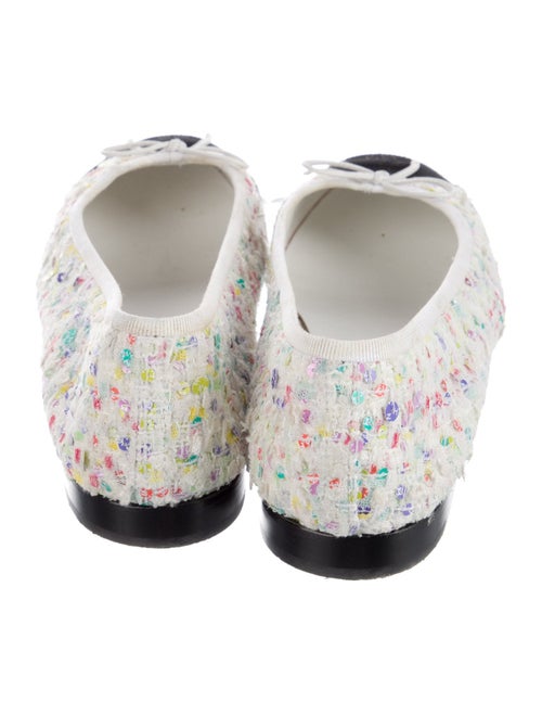 Chanel Interlocking CC Logo Tweed Ballet Flats