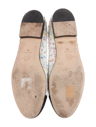 Chanel Interlocking CC Logo Tweed Ballet Flats