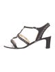 Chanel Interlocking CC Logo Leather Gladiator Sandals