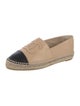 Chanel Interlocking CC Logo Leather Espadrilles