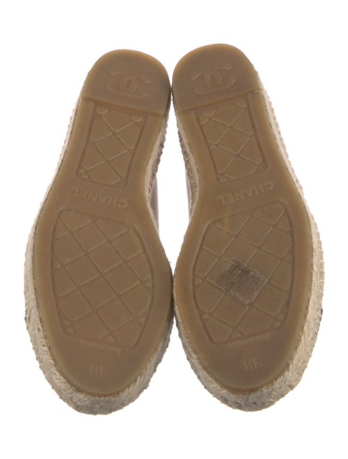 Chanel Interlocking CC Logo Leather Espadrilles
