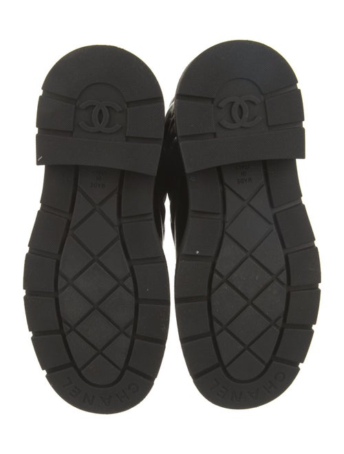 Chanel Interlocking CC Logo Leather Combat Boots