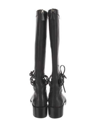 Chanel Interlocking CC Logo Leather Riding Boots