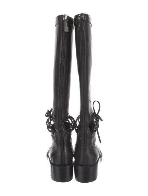 Chanel Interlocking CC Logo Leather Riding Boots