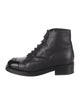 Chanel Interlocking CC Logo Leather Combat Boots