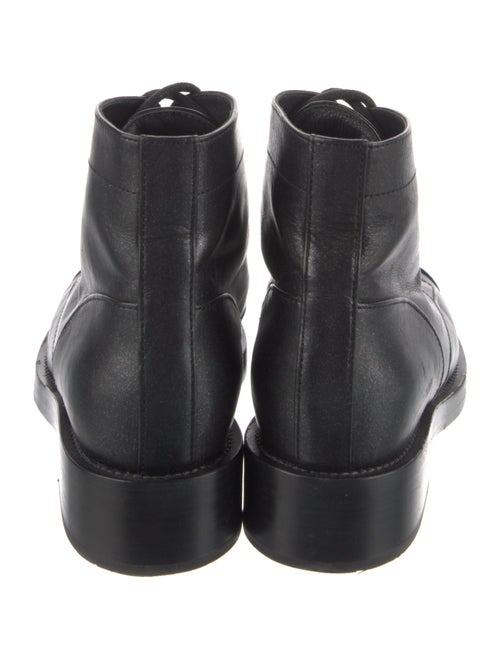 Chanel Interlocking CC Logo Leather Combat Boots