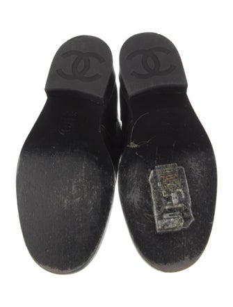Chanel Interlocking CC Logo Leather Combat Boots