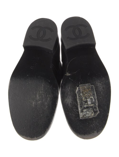 Chanel Interlocking CC Logo Leather Combat Boots