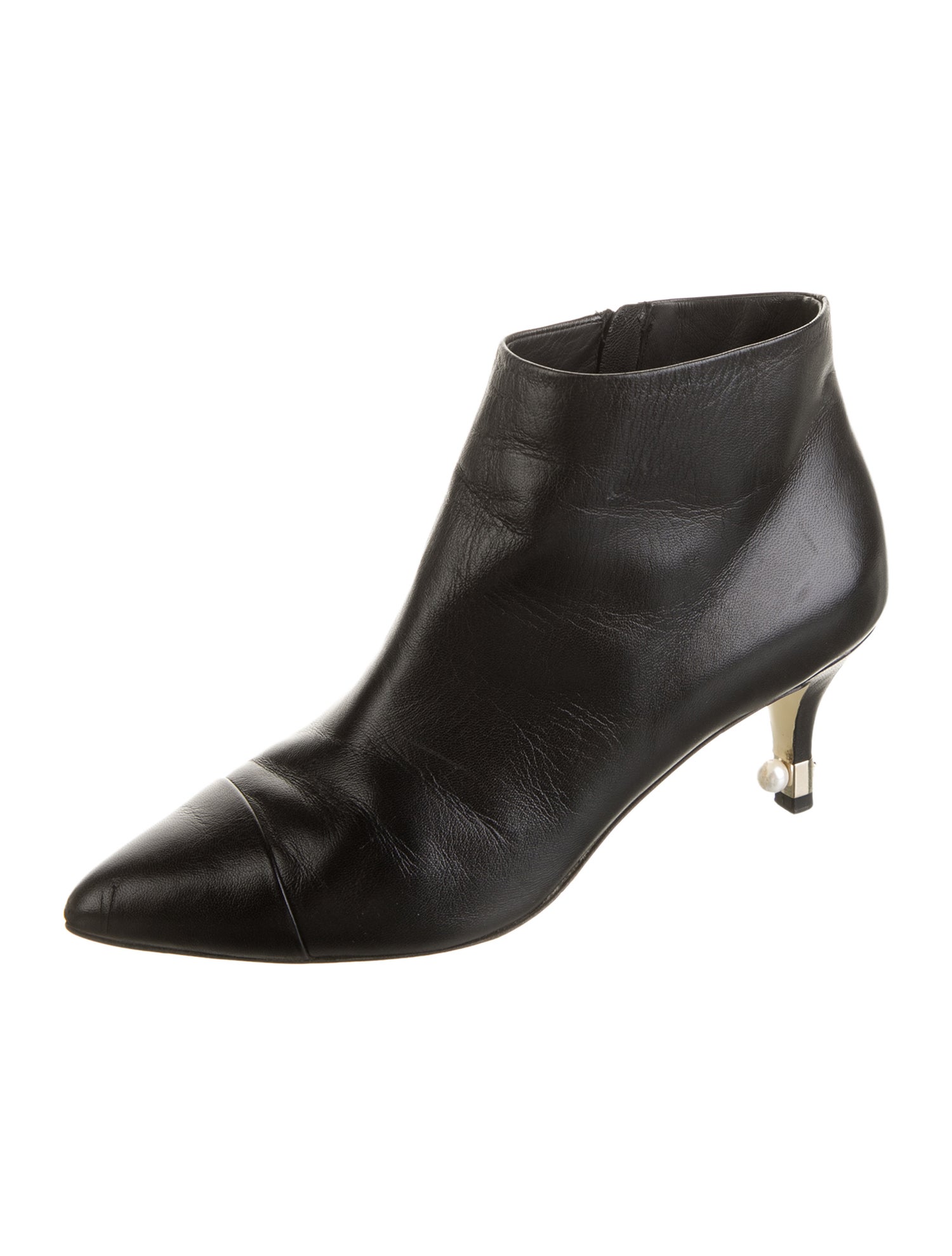 Chanel Interlocking CC Logo Leather Boots