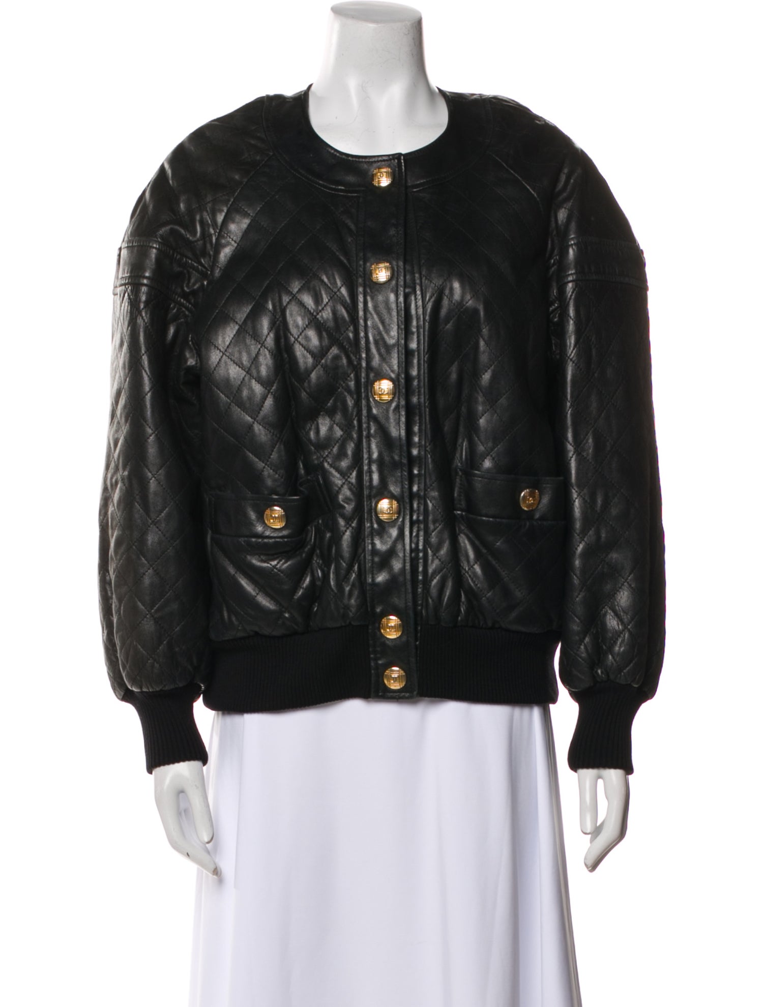 Chanel 1991 Leather Bomber Jacket