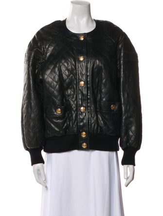 Chanel 1991 Leather Bomber Jacket